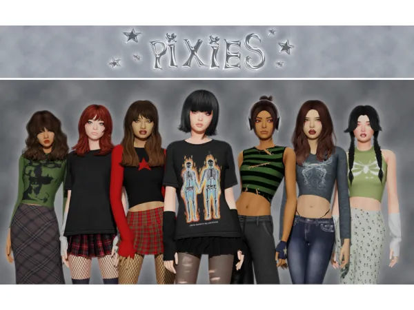 Alpha Pixies Set by [B0T0XBRAT] - The Sims 4 Custom Content