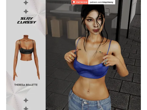Alpha SC147 THERESA BRALETTE - The Sims 4 Custom Content