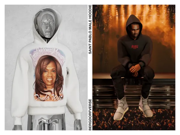 Alpha Saint Pablo Male Hoodie - The Sims 4 Custom Content