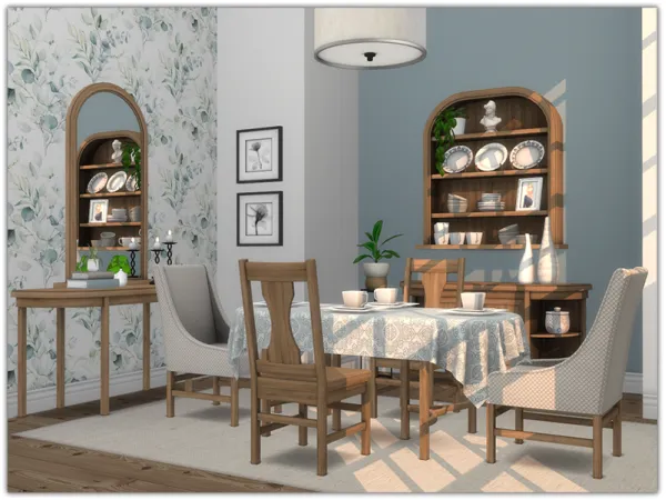 Alpha Oval Dining - The Sims 4 Custom Content