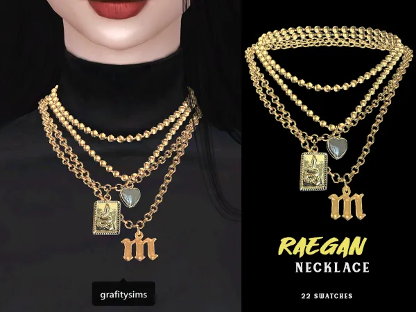 Alpha Raegan Necklace - The Sims 4 Custom Content