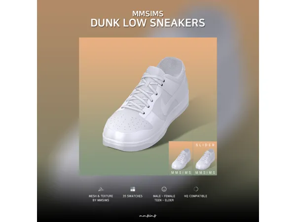 Alpha MMSIMS Dunk Low Sneakers - The Sims 4 Custom Content