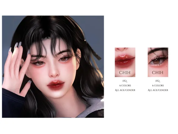 Alpha Lipstick S6 Eyes G7 by Chih - The Sims 4 Custom Content
