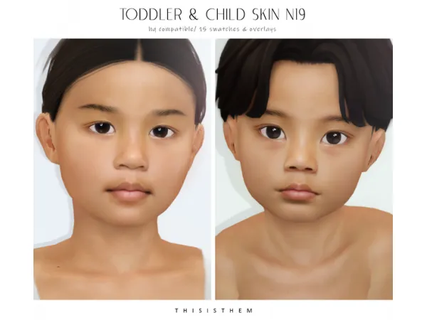 Alpha ToddlerChild Skin N19 Sim by thisisthem - The Sims 4 Custom Content