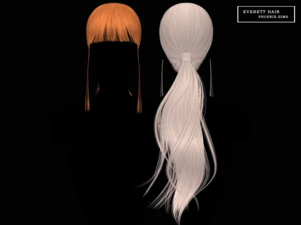 Alpha Everett Hair - The Sims 4 Custom Content