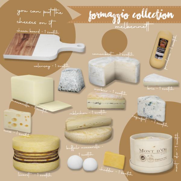 Alpha Formaggio Collection by melbennett - The Sims 4 Custom Content