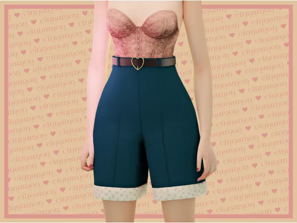 Alpha Ginger shorts sims by cinnamon - The Sims 4 Custom Content