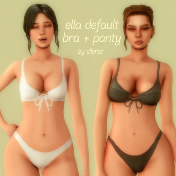 The Sims Resource - Teen Bra And Panty Set