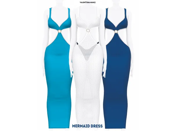 Alpha Mermaid Dress - The Sims 4 Custom Content