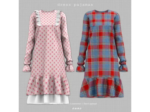 Alpha dress pajamas by euno sims - The Sims 4 Custom Content