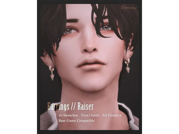 Maxis Match Raiser Earrings - The Sims 4 Custom Content