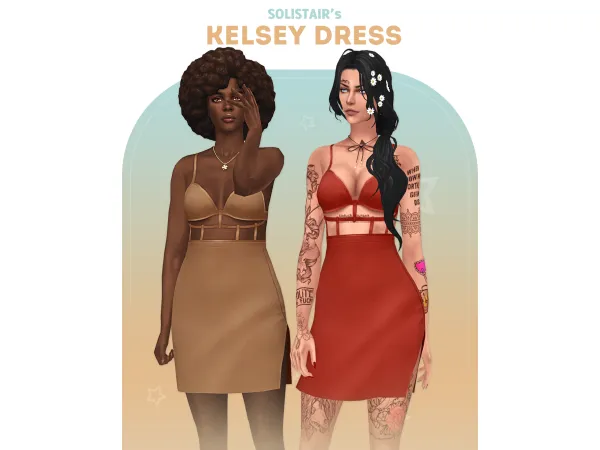 Maxis Match Kelsey Dress by Solistair - The Sims 4 Custom Content