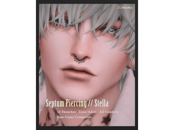 Maxis Match Stella Septum Piercing - The Sims 4 Custom Content