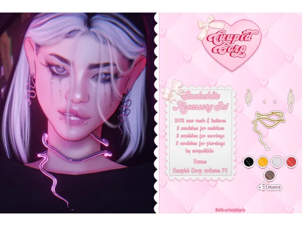Alpha cuupid corp snakebite accessory set - The Sims 4 Custom Content