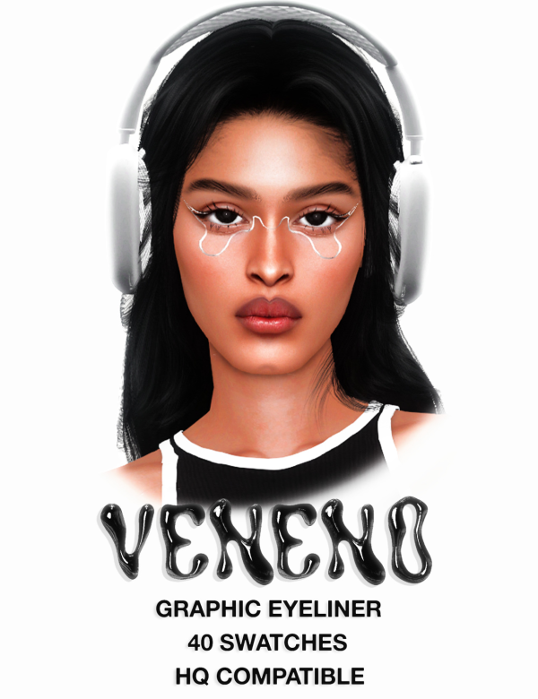 Alpha VENENO EYELINER by simsfinds - The Sims 4 Custom Content
