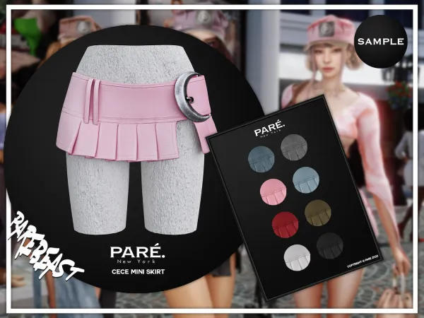 Alpha PARE Cece Mini Skirt (Sample) - The Sims 4 Custom Content