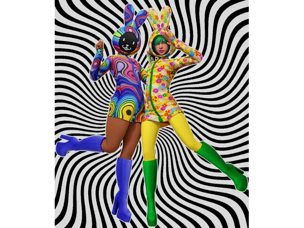 Maxis Match Year of the Space Bunny by Saruin - The Sims 4 Custom Content