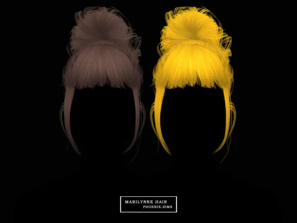 Alpha Marilynne Hair - The Sims 4 Custom Content