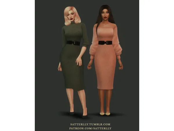 Maxis Match Basic dress set 2 by satterlly - The Sims 4 Custom Content