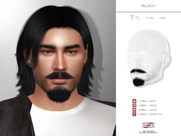 Alpha Buick Beard by LexelSims - The Sims 4 Custom Content