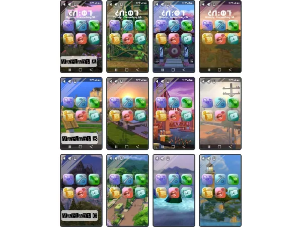 Maxis Match Phone Background Override (World Themed) by Jackpot - The Sims 4 Custom Content