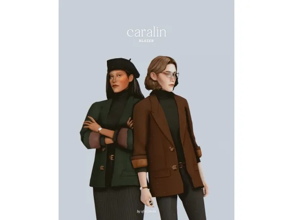 Maxis Match caralin blazer by sforzinda - The Sims 4 Custom Content