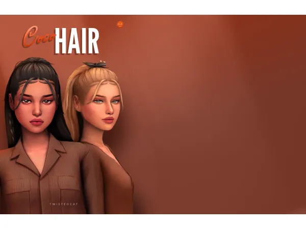 Maxis Match Coco Hair(Download) by TwistedCat - The Sims 4 Custom Content