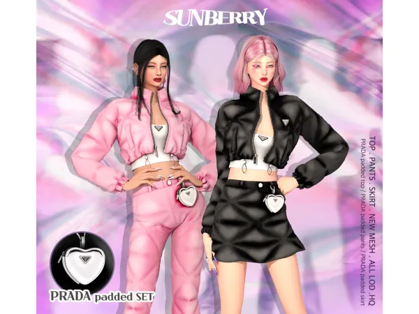 Alpha [SUNBERRY]PRD padded SET 2274 by SUNBERRY - The Sims 4 Custom Content