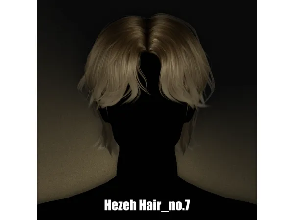 Alpha [Hezeh] Hair_No7 - The Sims 4 Custom Content