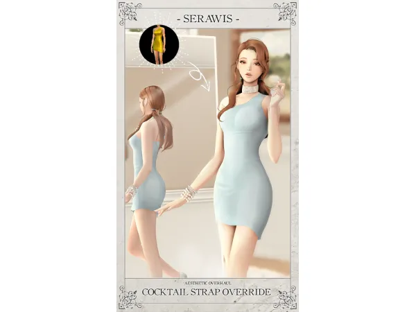 Maxis Match [ SERAWIS ] Cocktail Strap Override - The Sims 4 Custom Content