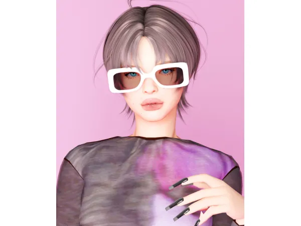Mix [TINA SIMS] SILVER RING SUNGLASSES - The Sims 4 Custom Content