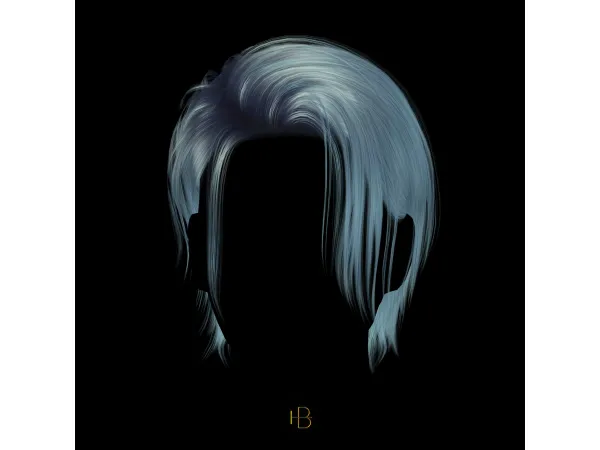 Alpha HAIR 61 ICICLE(VER1) by MoooD - The Sims 4 Custom Content