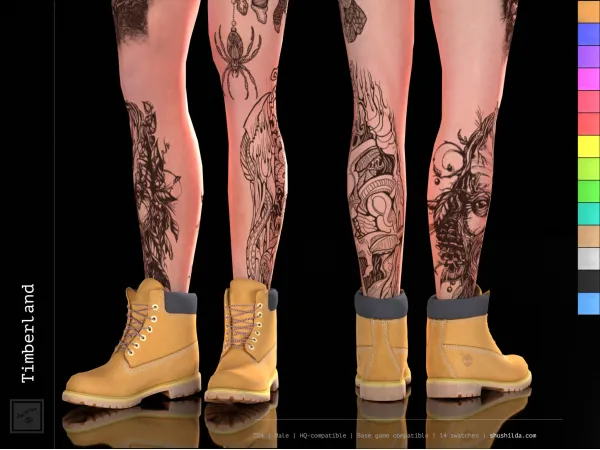 Alpha Timberland Shoes by shushilda - The Sims 4 Custom Content
