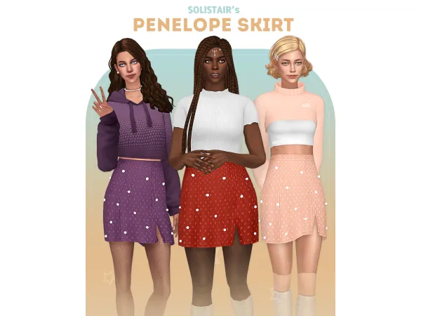 Maxis Match Penelope Skirt by Solistair - The Sims 4 Custom Content