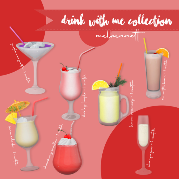 Mix Drink With Me Collection by melbennett - The Sims 4 Custom Content
