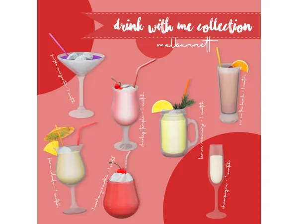 Mix Drink With Me Collection - The Sims 4 Custom Content