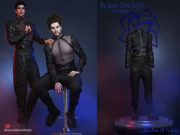 Alpha Mo Guan Shan Outfit BRsims - The Sims 4 Custom Content