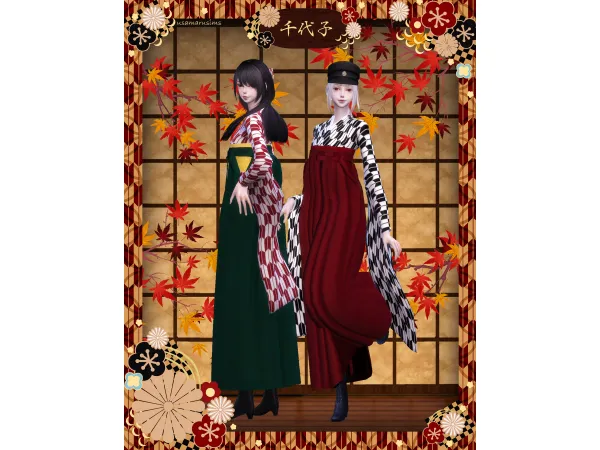 Alpha Chiyoko Set by usamarusims 兔丸欸嘿 - The Sims 4 Custom Content