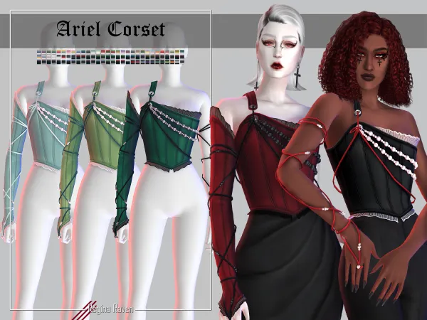 Mix Ariel Corset by Regina Raven - The Sims 4 Custom Content