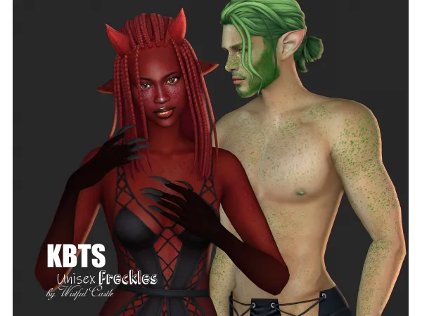 Mix KBTS Freckles (Unisex) by Wistful Castle - The Sims 4 Custom Content