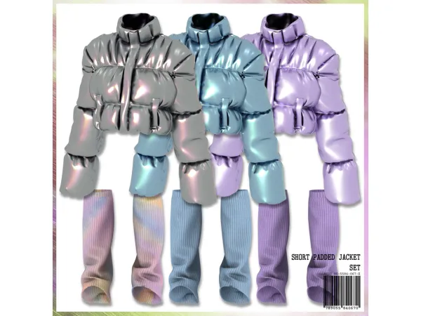 Alpha Short Padded Jacket Set by MIRO - The Sims 4 Custom Content