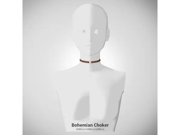 Alpha Bohemian Choker by Gorilla Gorilla Gorilla - The Sims 4 Custom Content