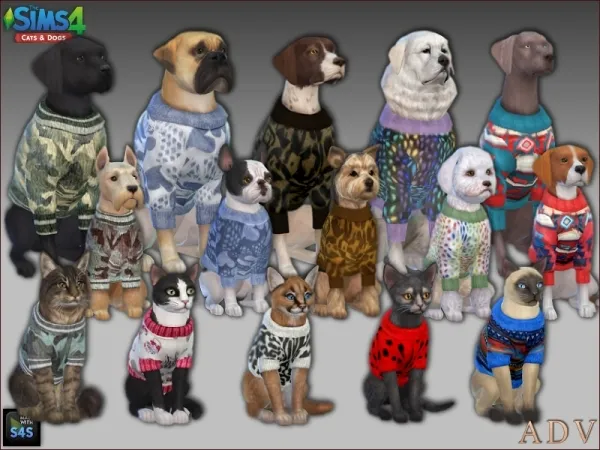 Mix Pet clothing - The Sims 4 Custom Content