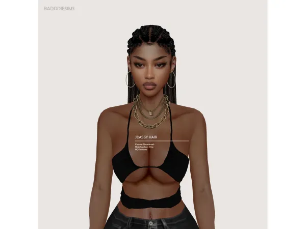 Maxis Match JCASSY HAIR by BADDDIESIMS - The Sims 4 Custom Content