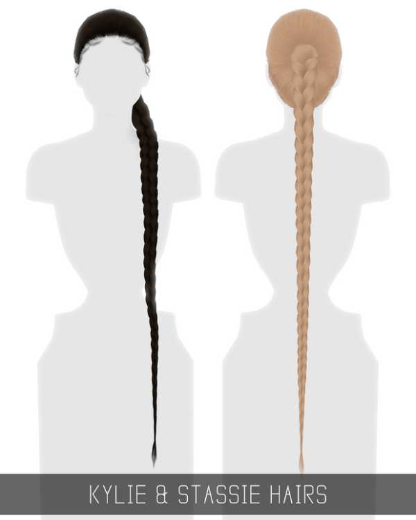 Alpha KYLIE STASSIE HAIRS by simsfinds - The Sims 4 Custom Content