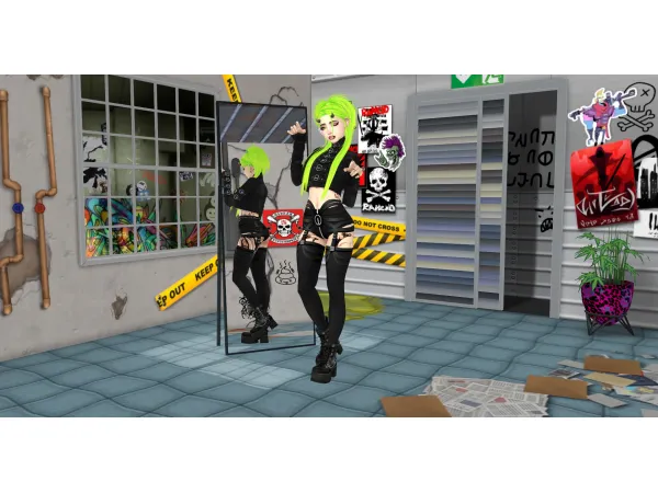 Maxis Match Central Station Cas Room by Saruin - The Sims 4 Custom Content