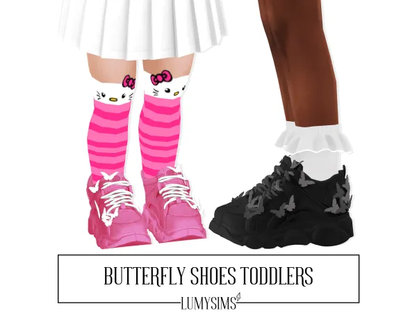 Alpha BUTTERFLY SHOES TODDLERS - The Sims 4 Custom Content