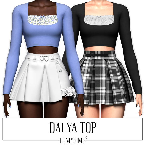 Alpha DALYA TOP by lumysims - The Sims 4 Custom Content