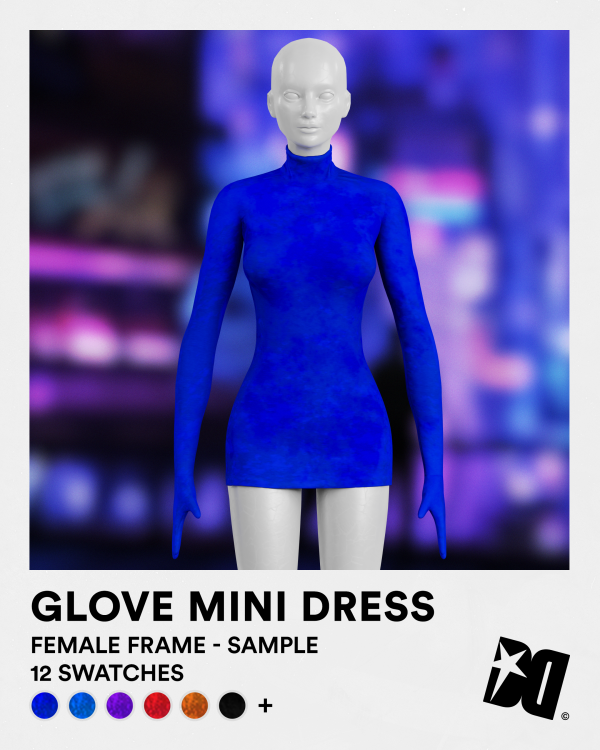 Alpha Glove Mini Dress SAMPLE by decayed - The Sims 4 Custom Content