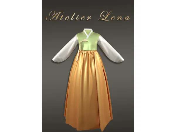 Alpha [Atelier Lena] Child Jeogori Hanbok HQ by Atelier Lena - The Sims 4 Custom Content